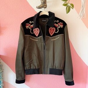 The Kooples Western Heart Bomber Jacket